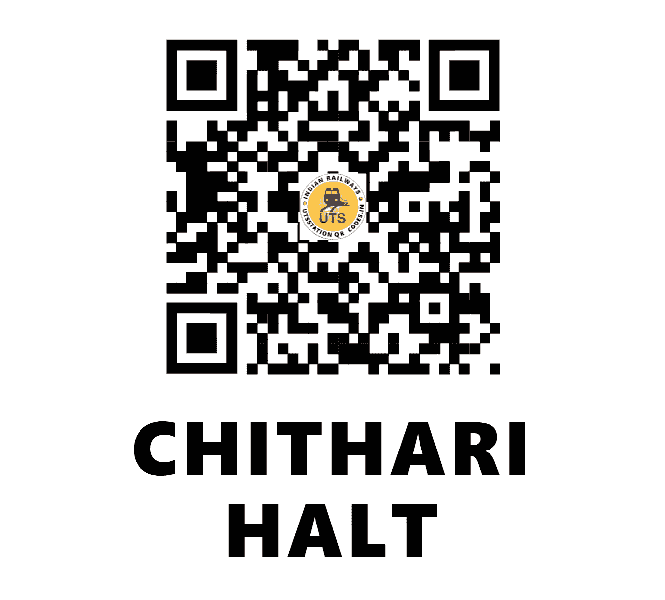 UTS QR Code for CHITHARI HALT - CHIT (NC - MADHYA PRADESH)